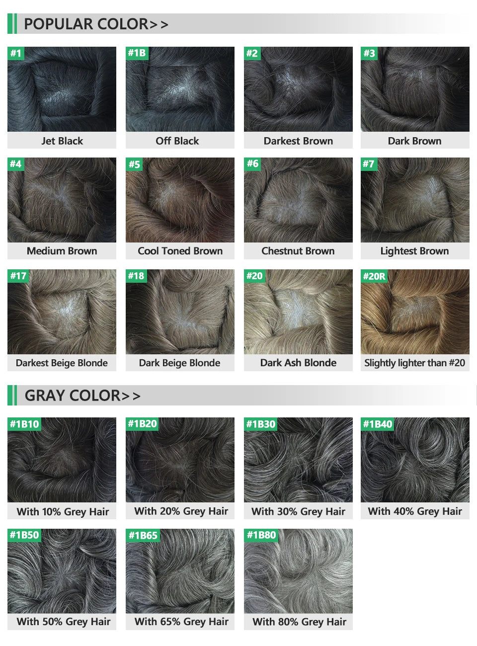 Men's Skin Base Toupee, Capillary Prosthesis, 130% Density, 0.12-0.14mm