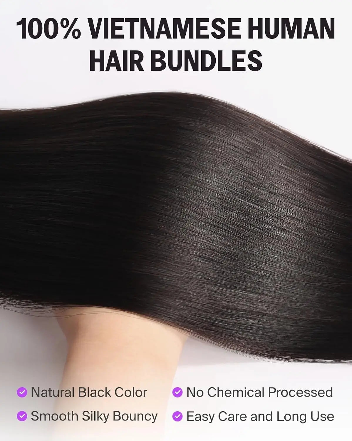 Straight 100% Human Indian Raw Hair Bundles Super Double Drawn 18A Virgin
