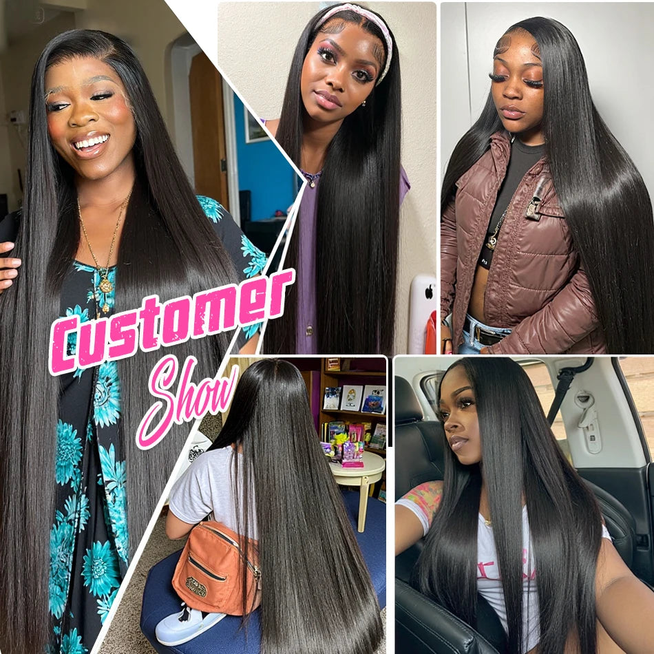 Straight Lace Front Human Hair Wigs, 13x4 HD Frontal Density Natural Hairline
