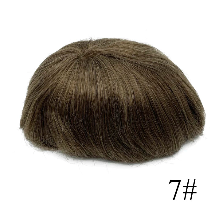 Full French Lace Bleach Knots Hairline Replacement System Toupee - Hair Replacement System for Natural Look Hair Extensions