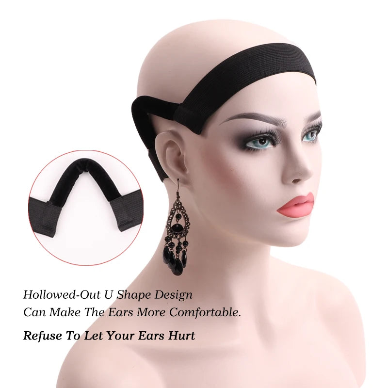 3Cm Edge Band Wigs Lace Melting 1/ Bands To Melt Black Headband