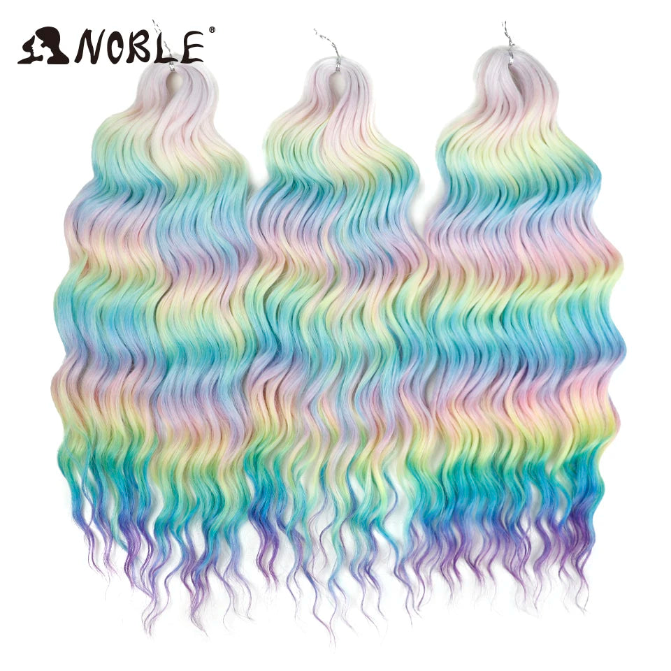 Synthetic Loose Deep Wave 24" Braiding Hair Extensions Water Braid Ombre Blonde