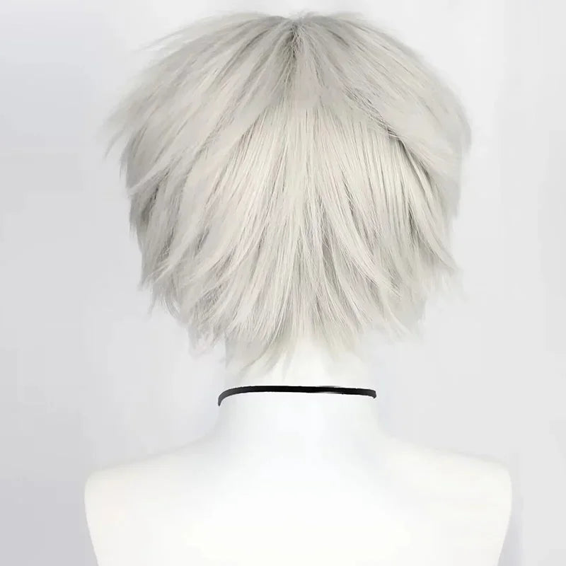 Universal Cosplay Synthetic Wig Silver Red Pink Blonde Grass Green Black Straight
