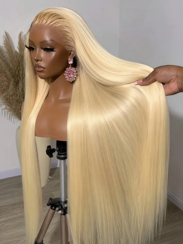 250% Density 613 Blonde Bone Straight Human Hair Wig, 13x4 & HD