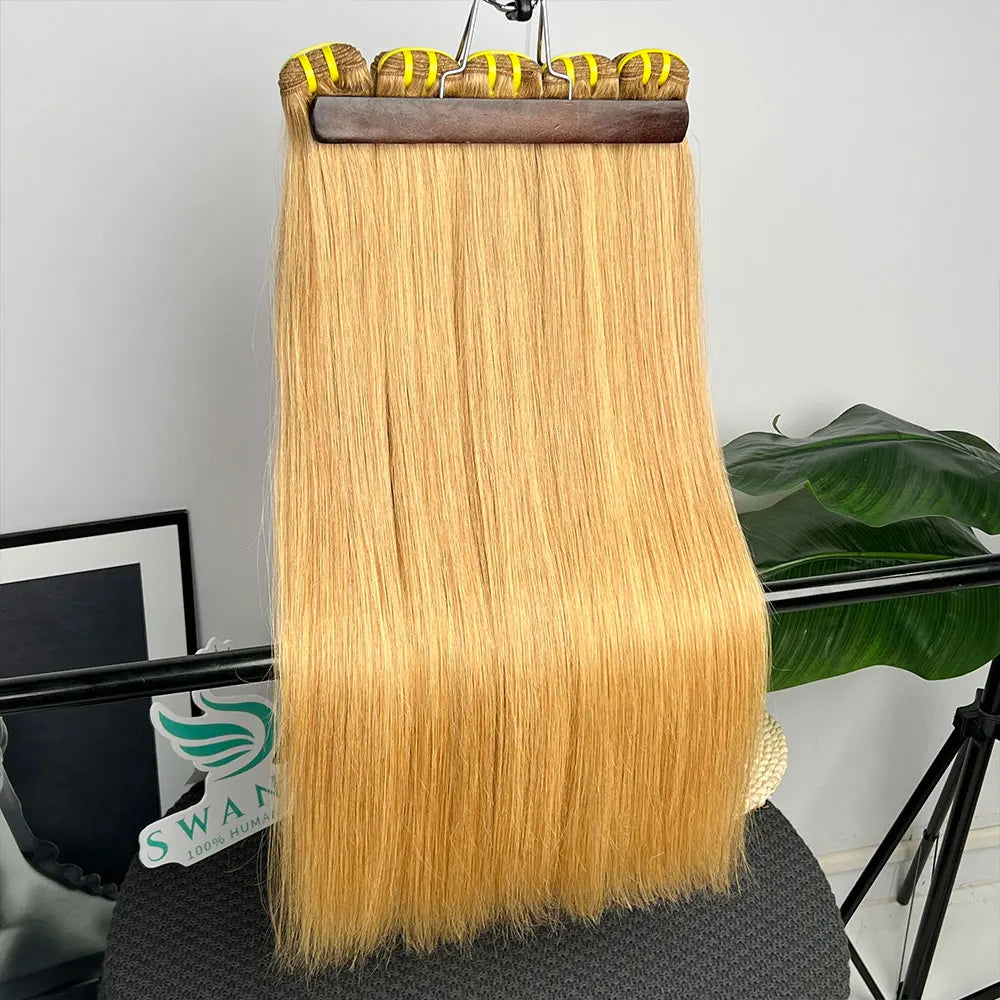 Honey Blonde Bundles Straight Grade 15A, 100% Unprocessed Virgin Human Hair Colored