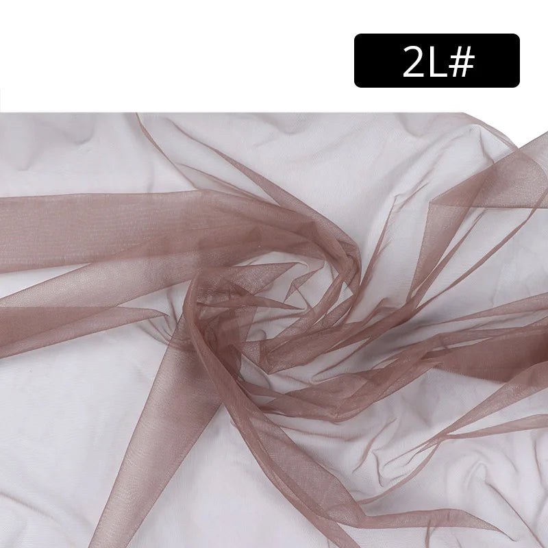 Swiss Lace Net Material for Lace Frontal Closure Base, 0.25 Yard, Light Brown Beige Hairnet