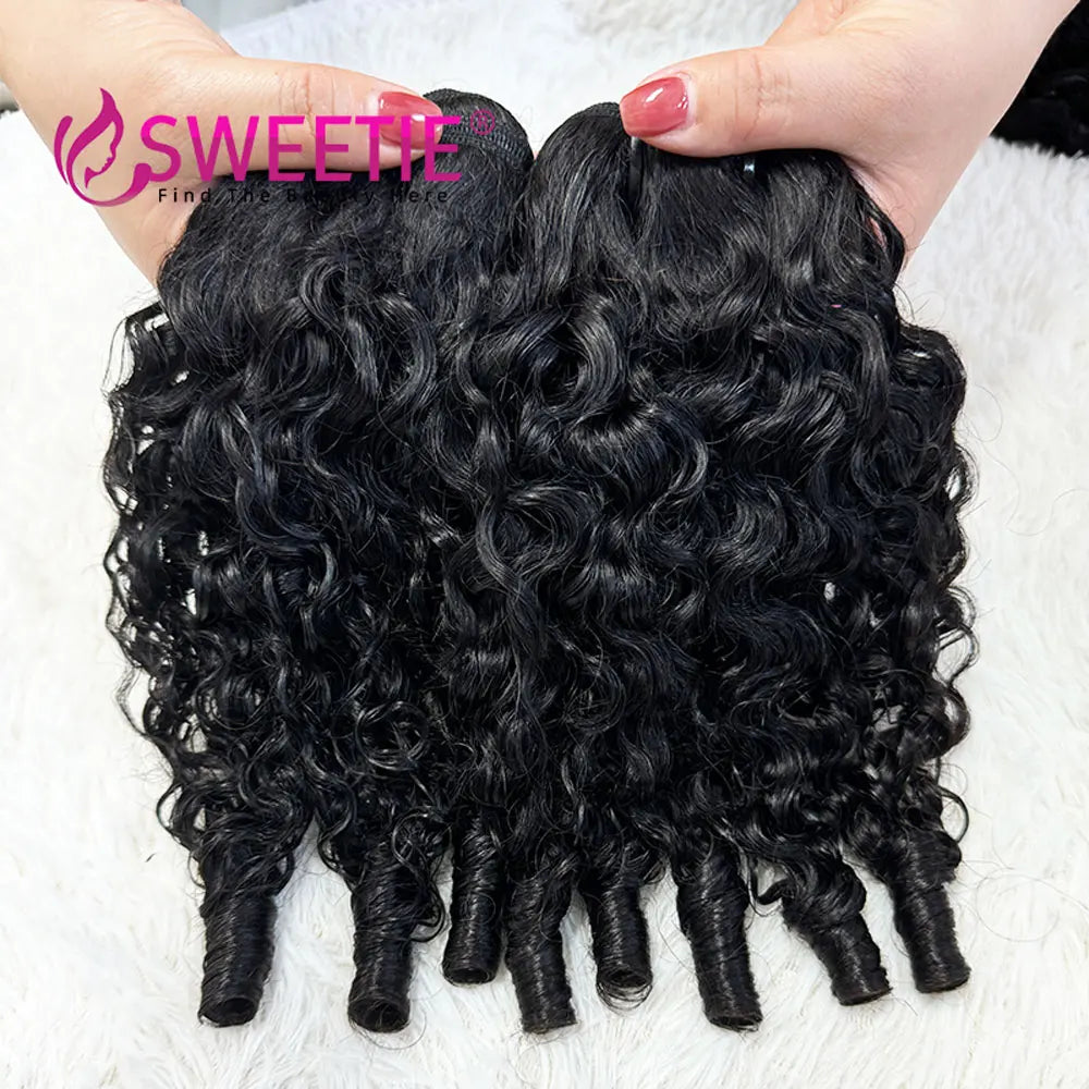 Burmese Pix Curls Human Hair Bundles, 12A Vietnamese Raw Virgin Ocean Spiral Curly Weave