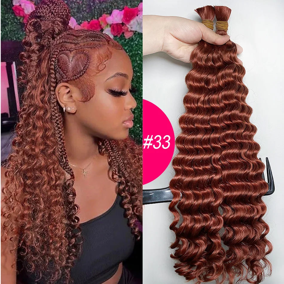 Bundles No Weft Boho Braids, 100% Human Hair Extension Braiding Vietnamese 27/613