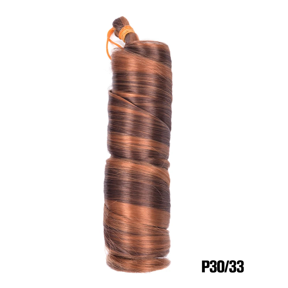 French Curls Braiding Hair Extensions - Synthetic Loose Wave Spiral Curl, High Temperature, Ombre Pre-Stretched