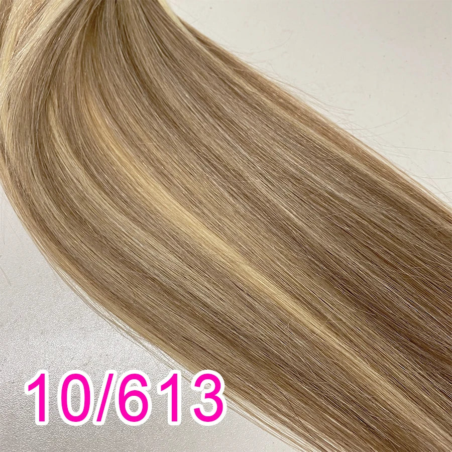 613 Beach Blonde Flat Tip Hair Extensions, 100% Virgin Human Straight Keratin