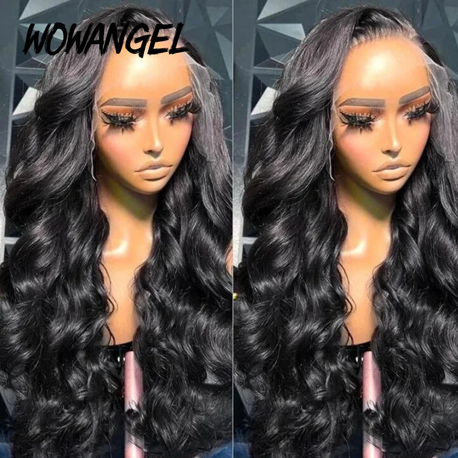 HD Lace Frontal Wigs Body Wave Full Human Hair Pre Plucked Peruvian