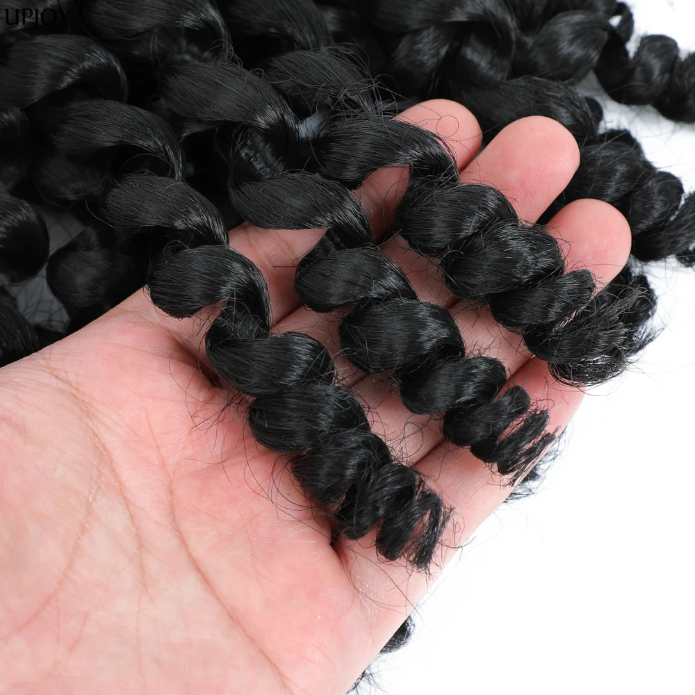 Jamaican Bounce Crochet Hair Jumpy Wand Curl Synthetic Braiding Extensions Ombre Brown
