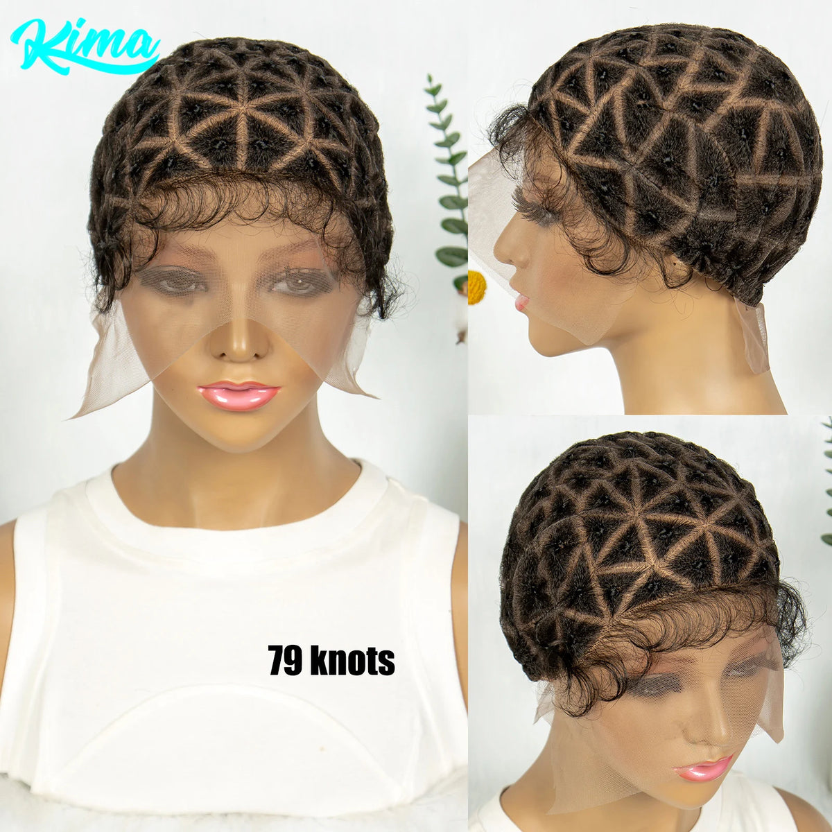 Braiding Wig Cap for Crochet Braids, Pre-Parted with Baby Hair, Goddess Braids