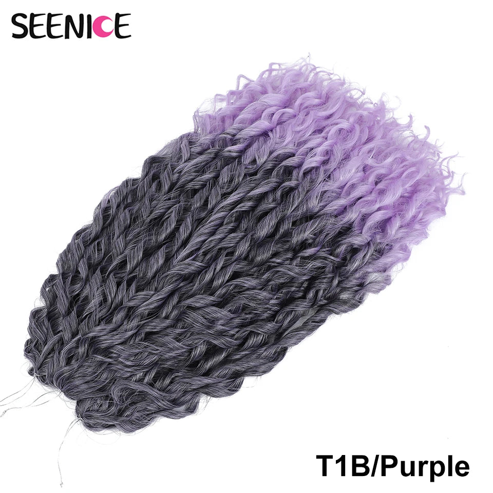 Synthetic Hair Deep Wave Twist Crochet Braid Afro Curl Ombre Blonde Pink