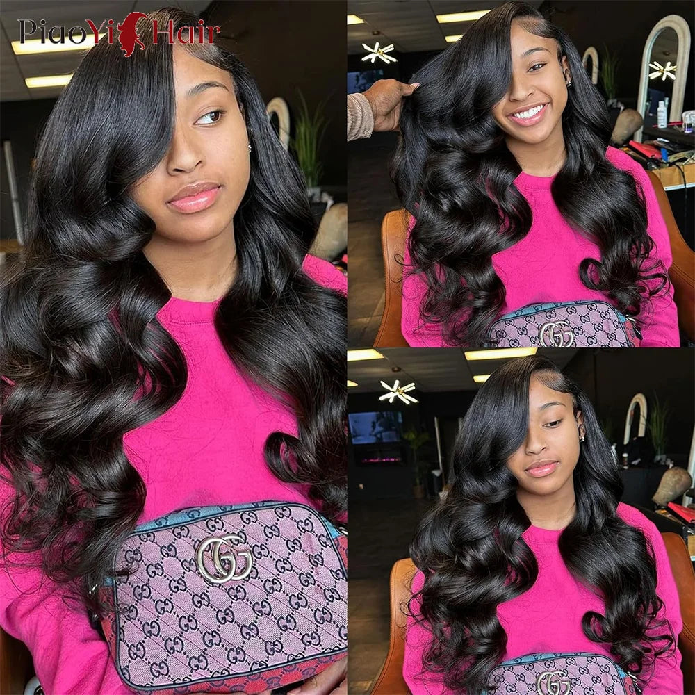 Body Wave Human Hair Bundles Closure Transparent, 13x4 13x6Lace Frontal 100% Raw
