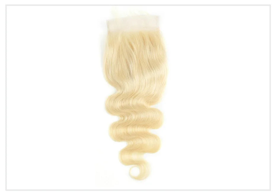 613 Blonde Body Wave, 13x6 HD Lace Frontal Preplucked Brazilian Remy Human