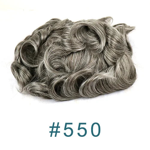 100% Human Hair Ombre Honey Brown Men's Wig Capillary Prosthesis System Natural