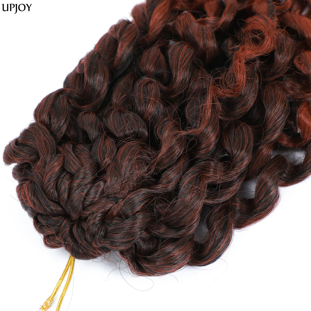 Jamaican Bounce Crochet Hair Jumpy Wand Curl Synthetic Braiding Extensions Ombre Brown