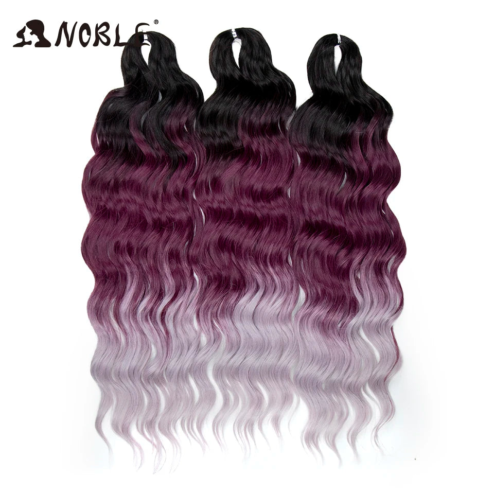 Synthetic Loose Deep Wave 24" Braiding Hair Extensions Water Braid Ombre Blonde