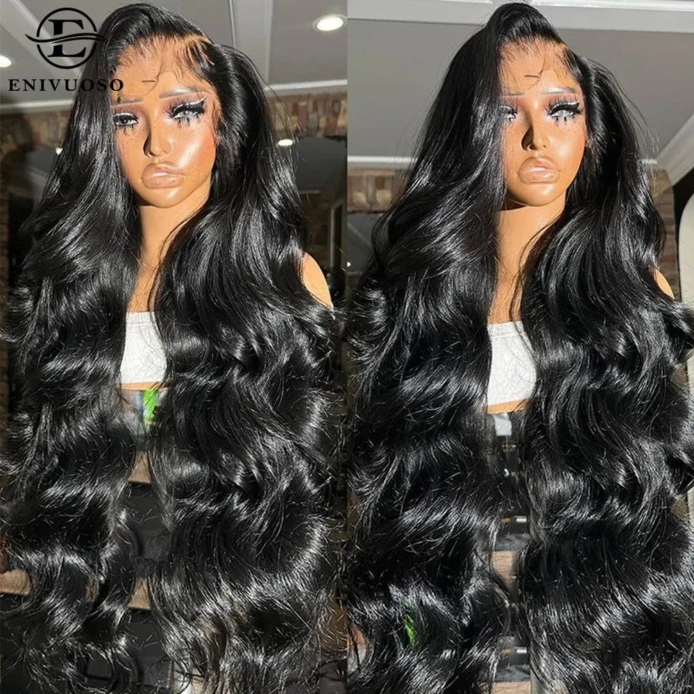 13x4 Chocolate Brown Body Wave Lace Front Wigs Heat Resistant Fiber Reddish