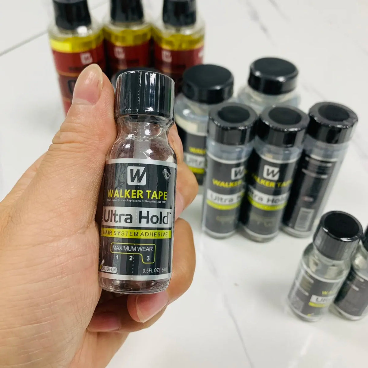 Wholesale Ultra Hold Lace Wig Glue Waterproof Transparent Lace Adhesive for Hair Replacement Brush-on Glue
