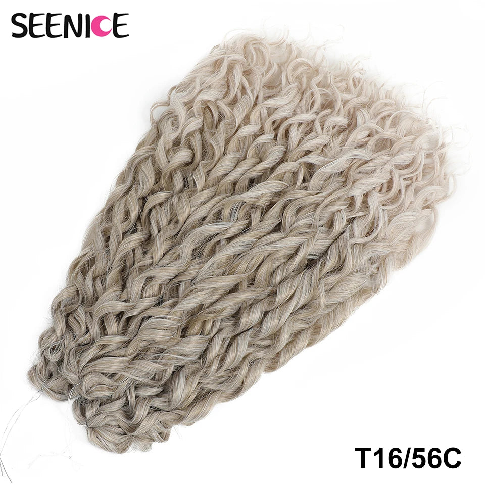 Synthetic Hair Deep Wave Twist Crochet Braid Afro Curl Ombre Blonde Pink