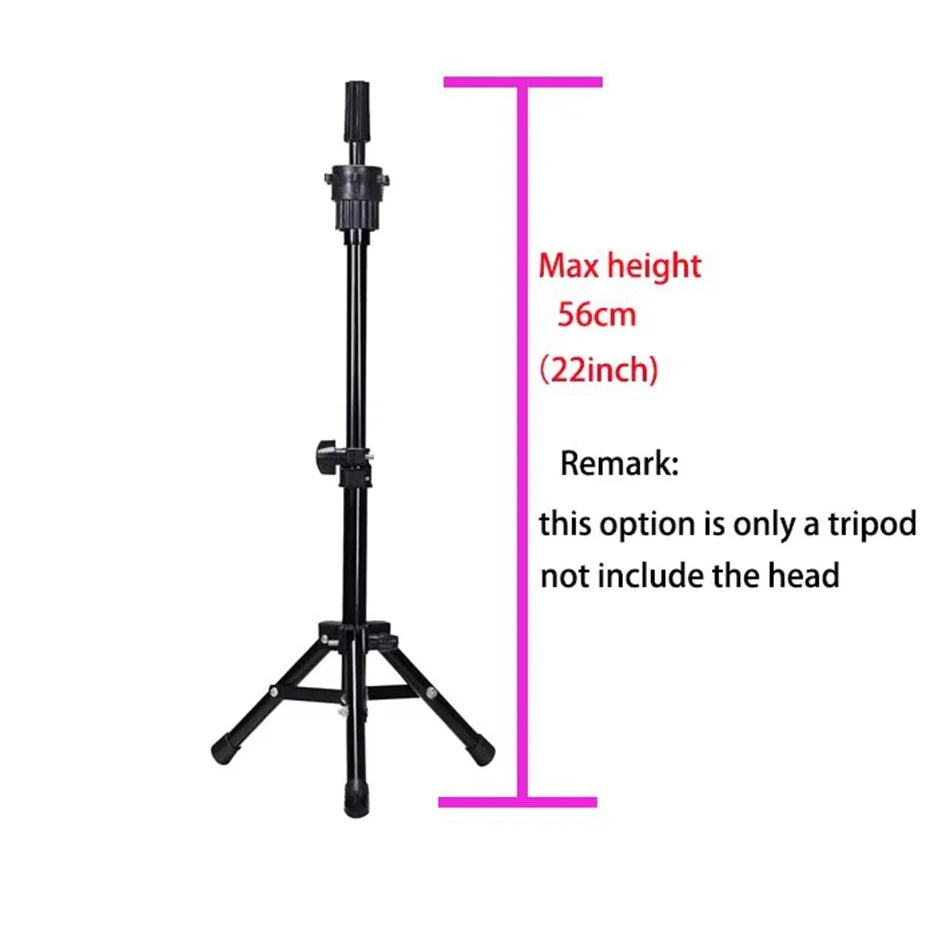 Mannequin Head Human Hair, 100% Real Cosmetology Doll Tripod Stand 18'Training Hairdresser