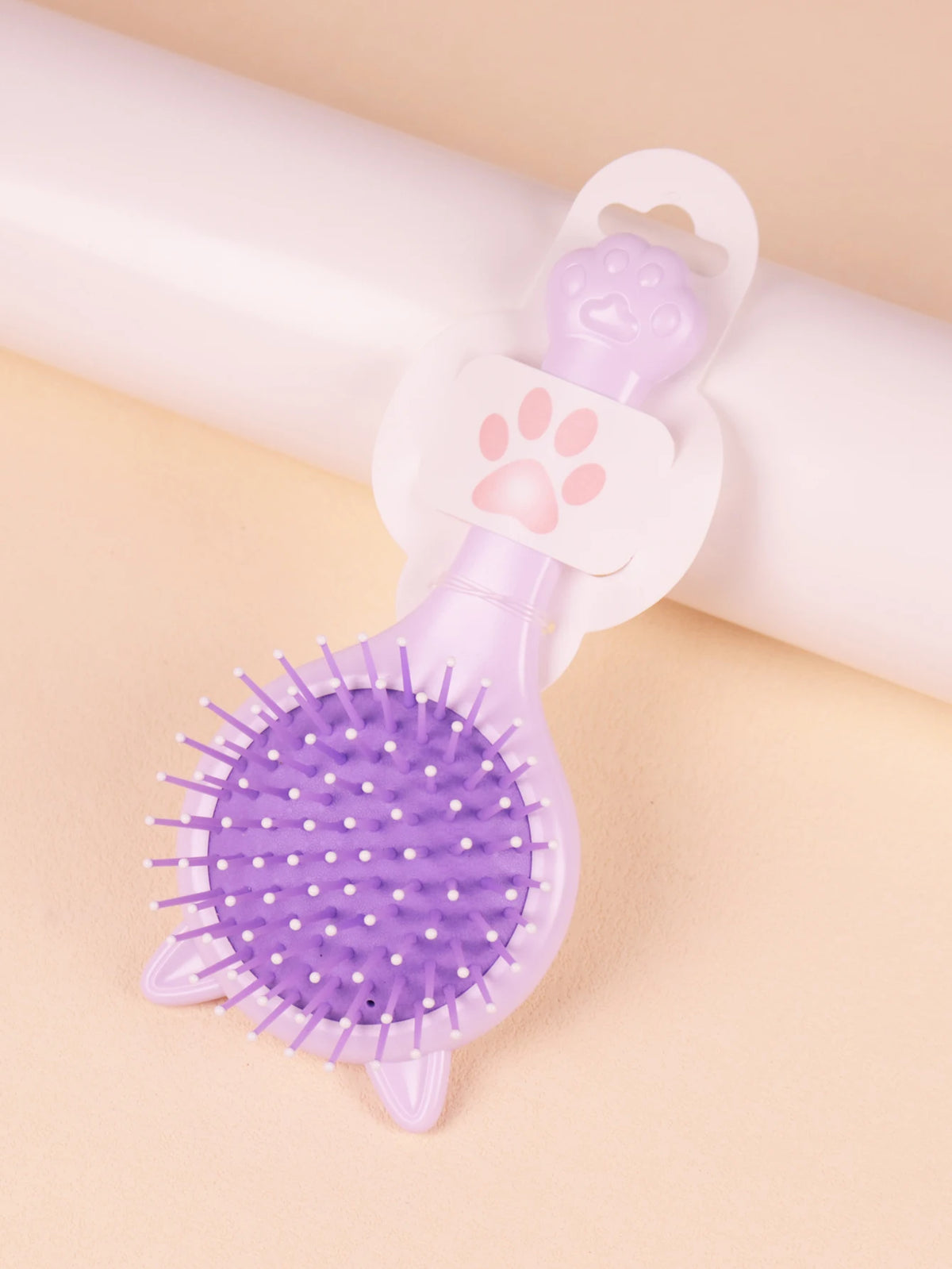 Portable Kawaii Cat Shaped Anti-Static Airbag with Mirror Comb, Salon Hair Styling Airbag Mirror Comb