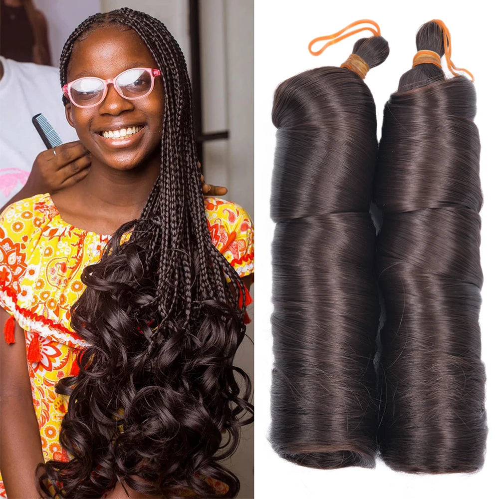 Pre Stretched French Curls Hair Spiral Braiding Synthetic Loose Wave Crochet Braids