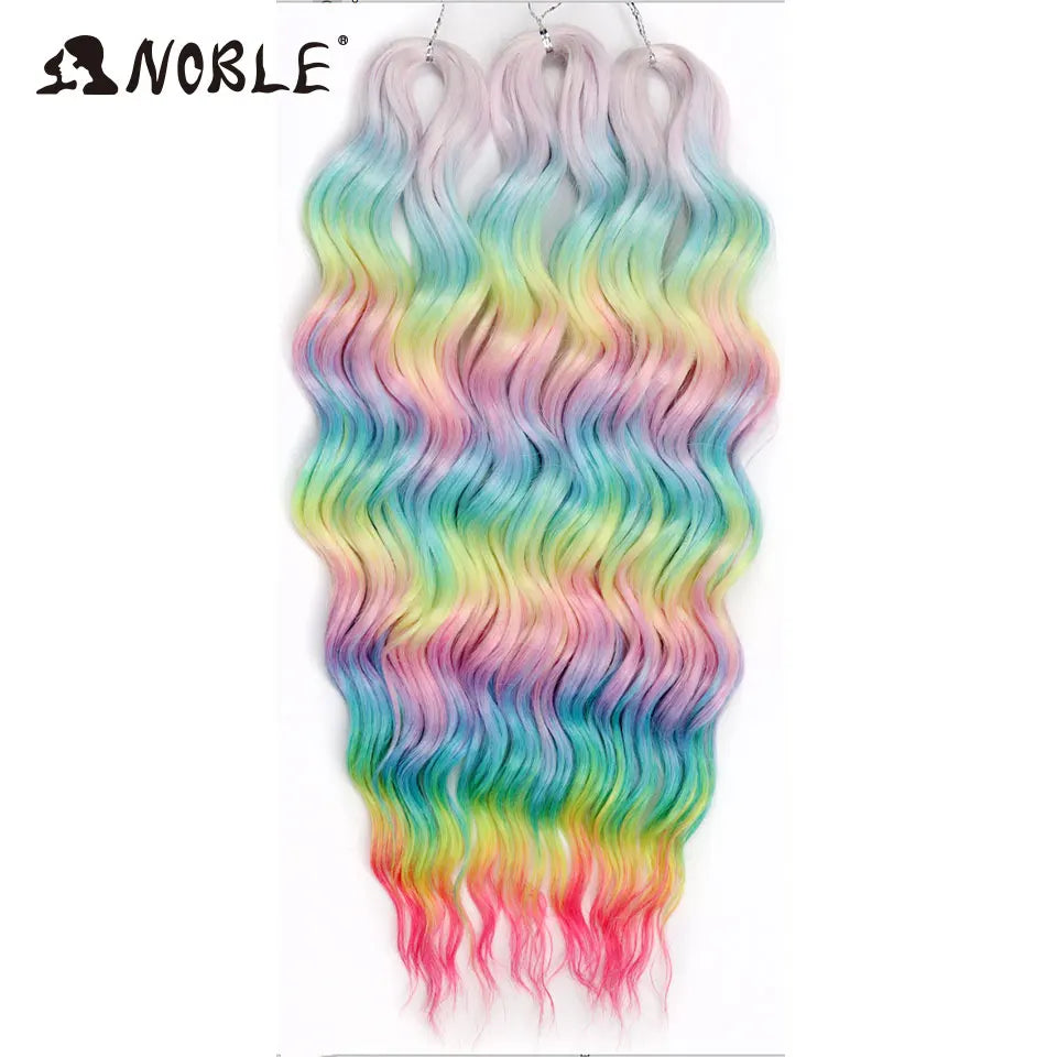 Synthetic Loose Deep Wave 24" Braiding Hair Extensions Water Braid Ombre Blonde