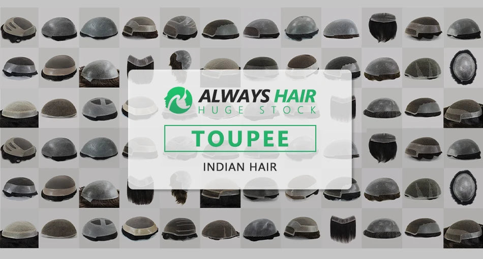 Men's Skin Base Toupee, Capillary Prosthesis, 130% Density, 0.12-0.14mm
