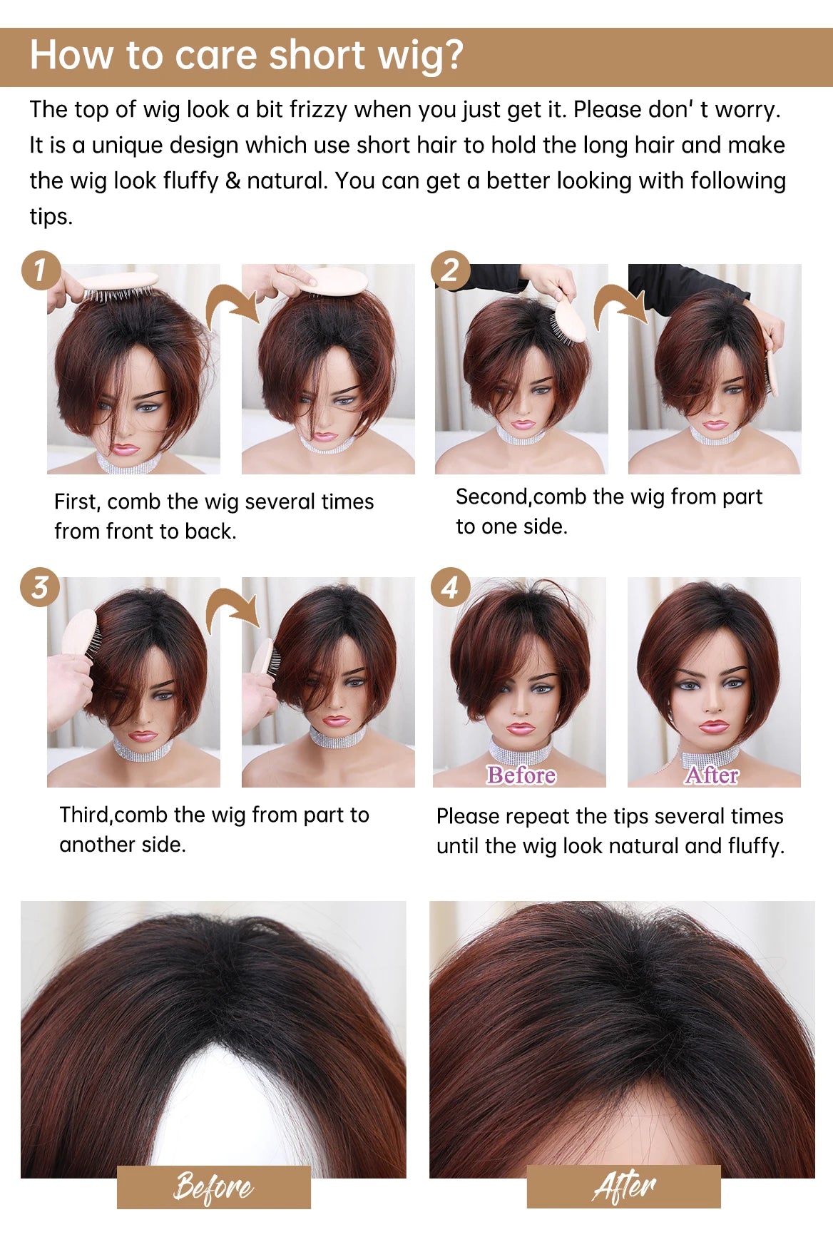 Blonde Straight Synthetic Wigs Bang Medium Length Natural Hair Daily Cosplay Heat