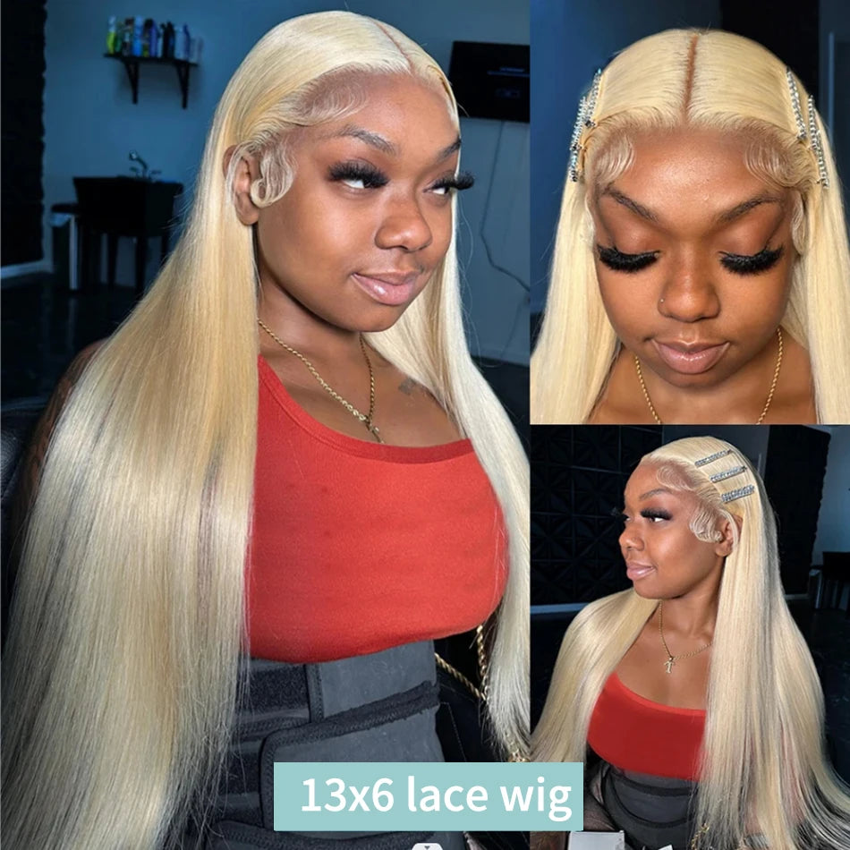 Brazilian 613 Blonde Wig, 13x6 HD Lace Frontal Front Human Hair Long