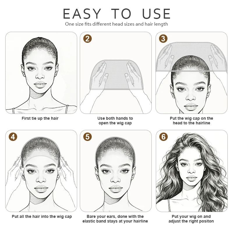 Wholesale Black Snood Nylon Hairnet Materials Wigs Making Streching Elastics Mesh Cap