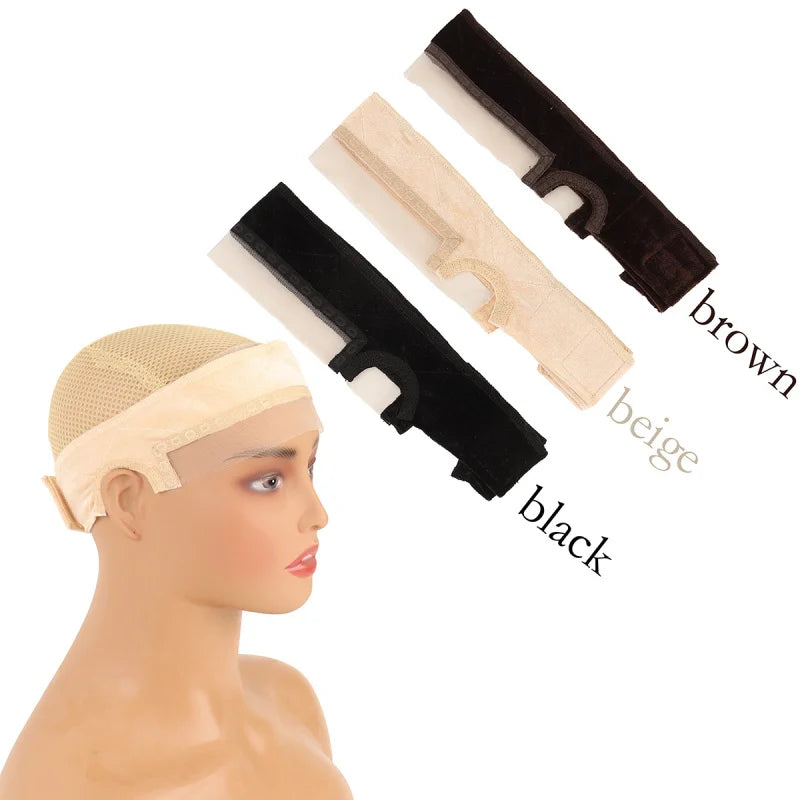 Lace Wig Grip Band Non-slip Adjustable Headband Ear-cutouts Natural Edge Fixing