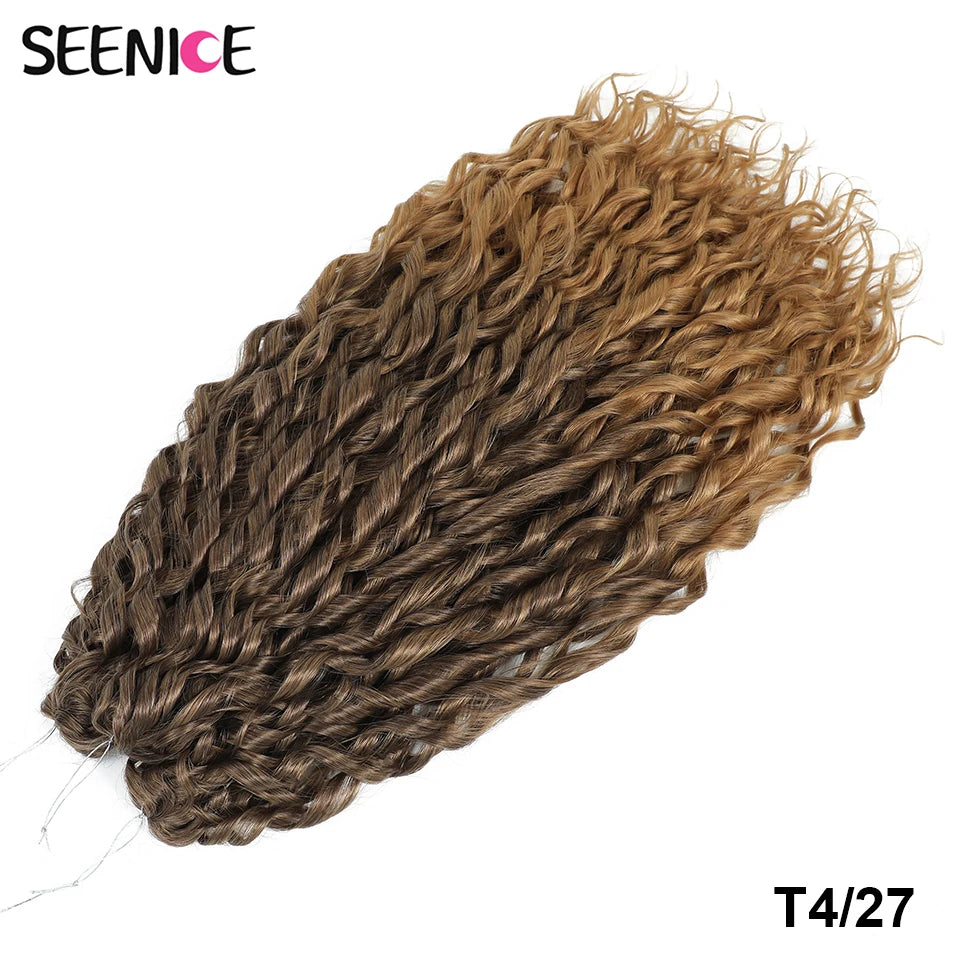 Synthetic Hair Deep Wave Twist Crochet Braid Afro Curl Ombre Blonde Pink