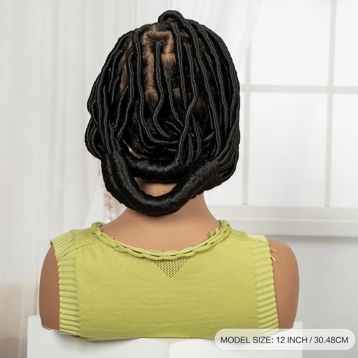 Bantu Braided Wigs Synthetic Full Lace Handmade Cornrow Natural Knotless Braids Baby