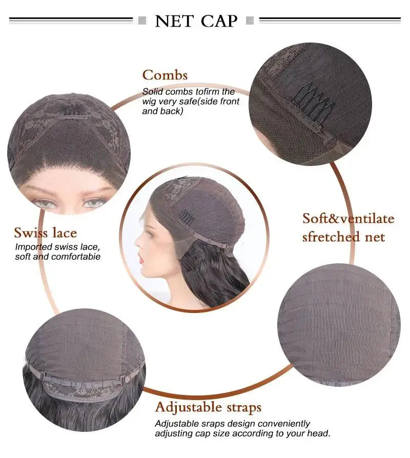 Black Long Curly Synthetic Lace Front Wig 13x4 Glueless Natural Hairline Synthetic Hair Wig Cosplay