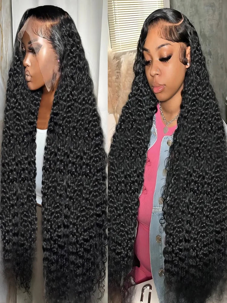 Deep Wave 13x6 Lace Front Human Hair Wig, 200% Remy Curl Full