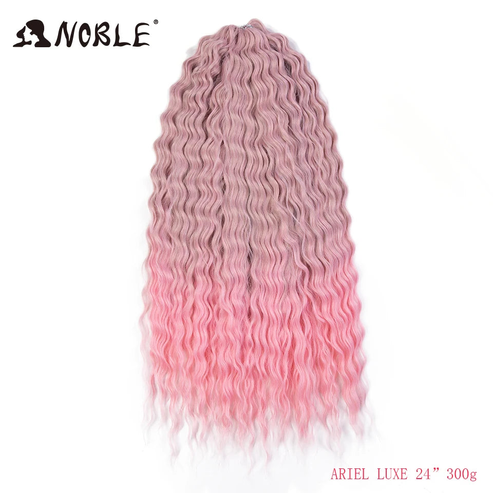 Synthetic Twist Crochet Curly Hair Water Wave Braid Ombre Blonde Brown Deep