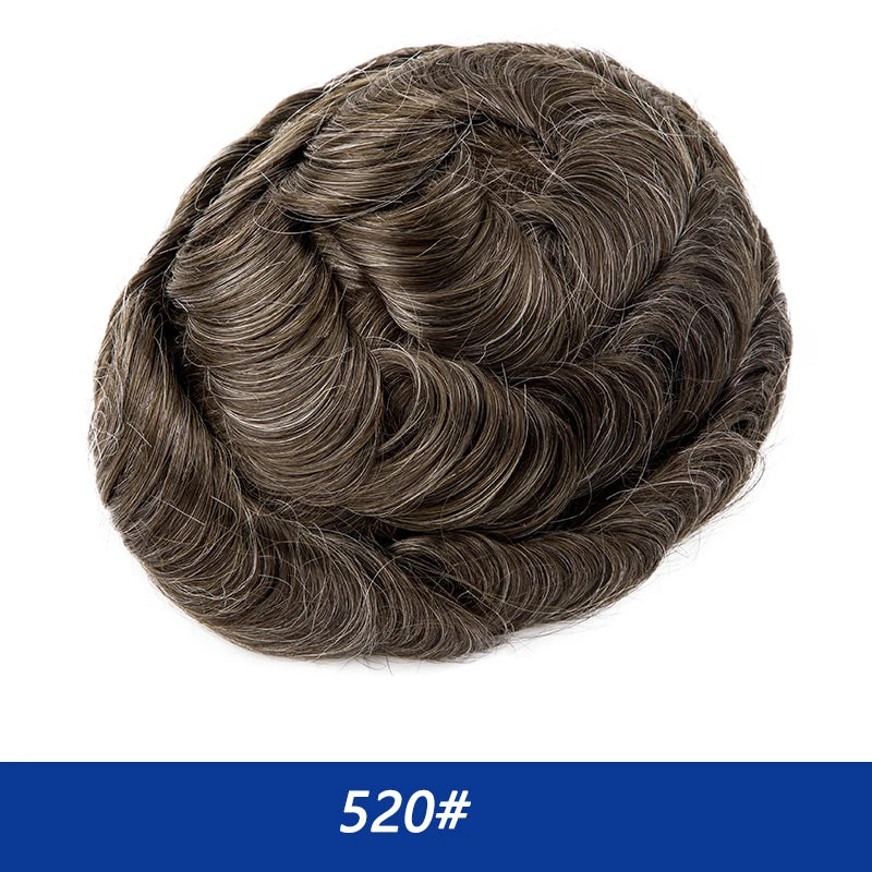 Swiss Lace Toupee Ultra Delicate AIR-Lace Male Hair Prosthesis Breathable 90 Density Hair Toupee Men Full Lace Men's Wig