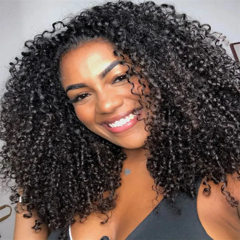 Small Spirals Curly Crochet Human Hair Extensions Deep Pixie Curls Pre Separated