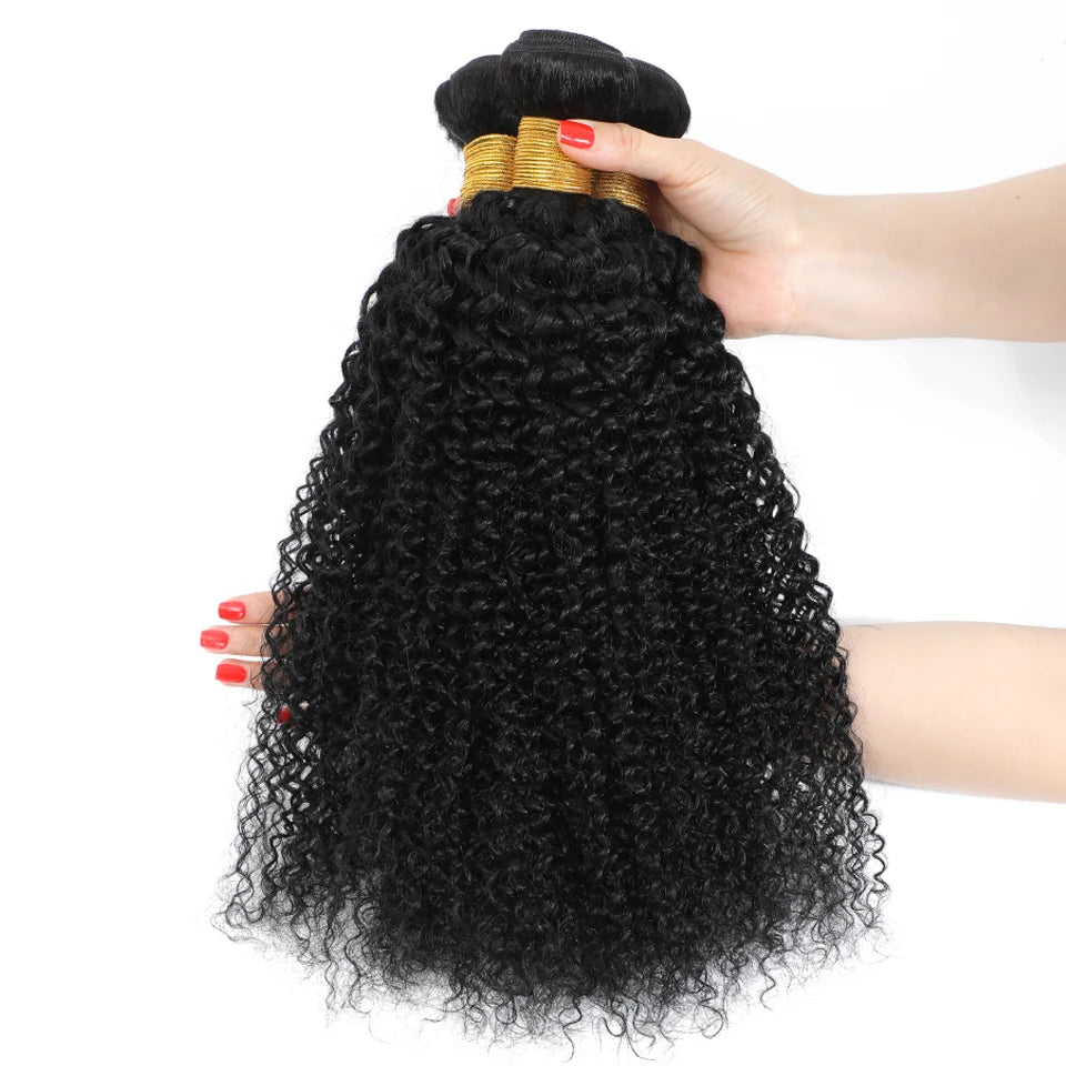 Mogolian Hair 8-30 Kinky Curly Bundles Virgin Human Weaving Natural Deals Extensions