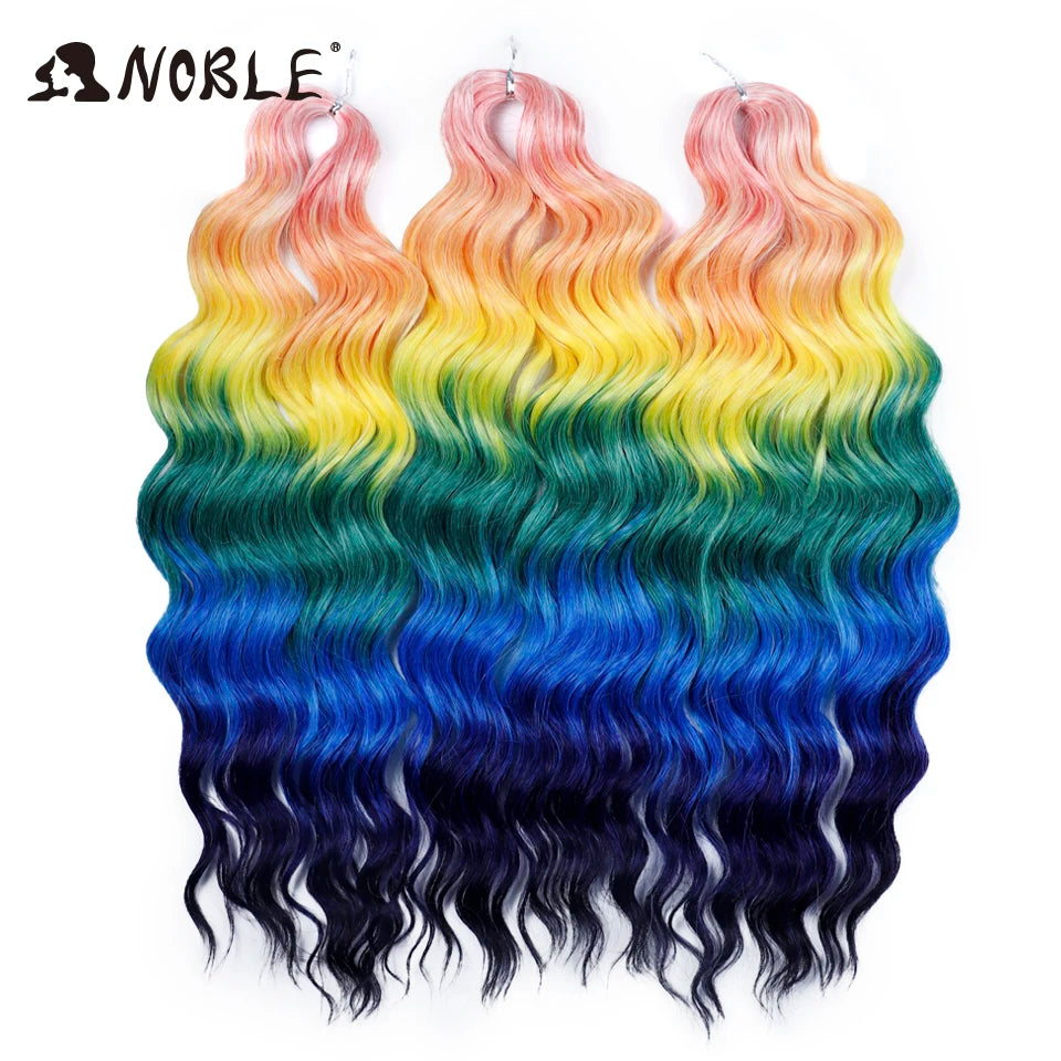 Synthetic Loose Deep Wave 24" Braiding Hair Extensions Water Braid Ombre Blonde