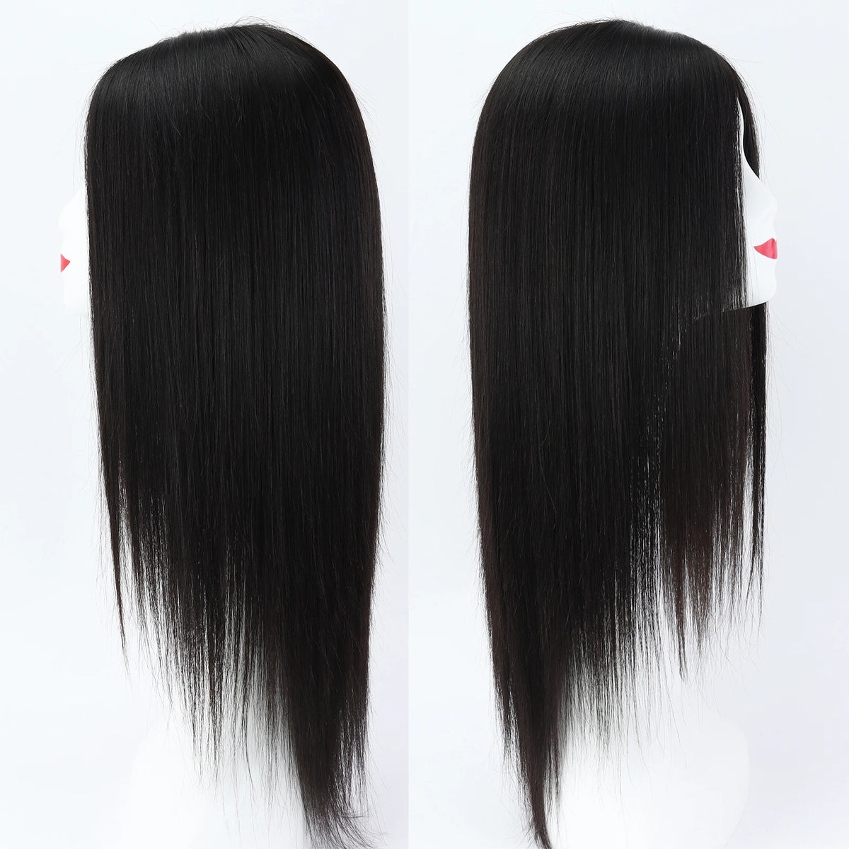 Straight Human Hair Silk Top Wig, 6x6, PU Front, Realistic Scalp