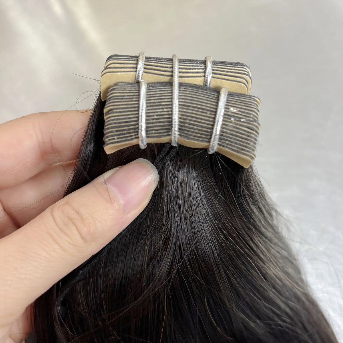 Tape in Vietnamese Virgin Human Hair 50g/ Colored Straight Extensions Skin Weft