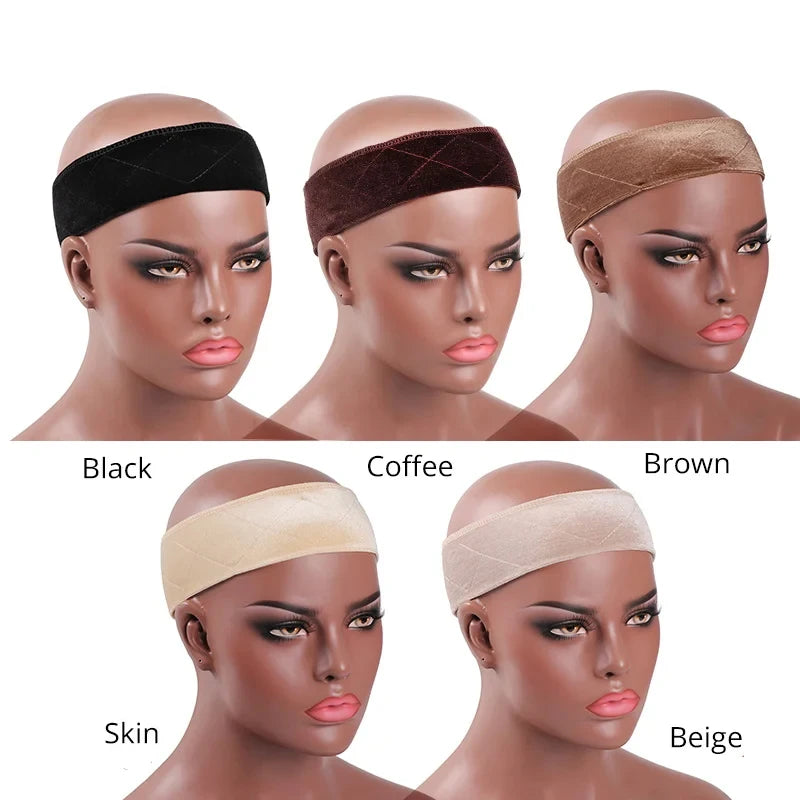 Non-slip Soft Velvet Women Wig Grips Headband Women Velvet Wig Accessories Grip Scarf Headband Adjustable