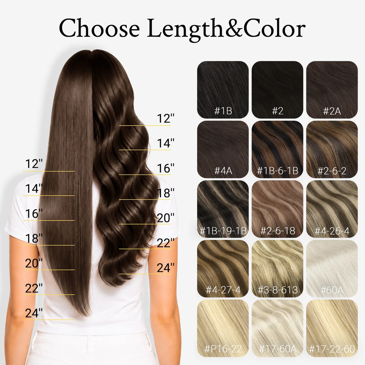 Wire in Hair Extensions Real Human Balayage Dark Brown To Chestnut Invisible