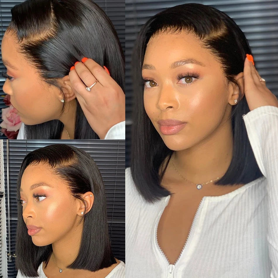 15A Brazilian Bone Straight Bundles with 13x4 Frontal, Virgin Human Hair, HD Transparent Lace