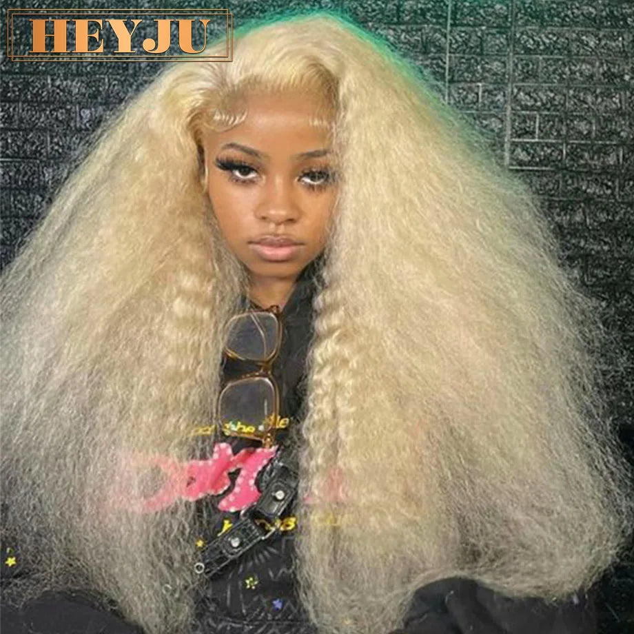 613 HD Lace Frontal Wig, 13x6 Deep Wave Front Human Hair Blonde